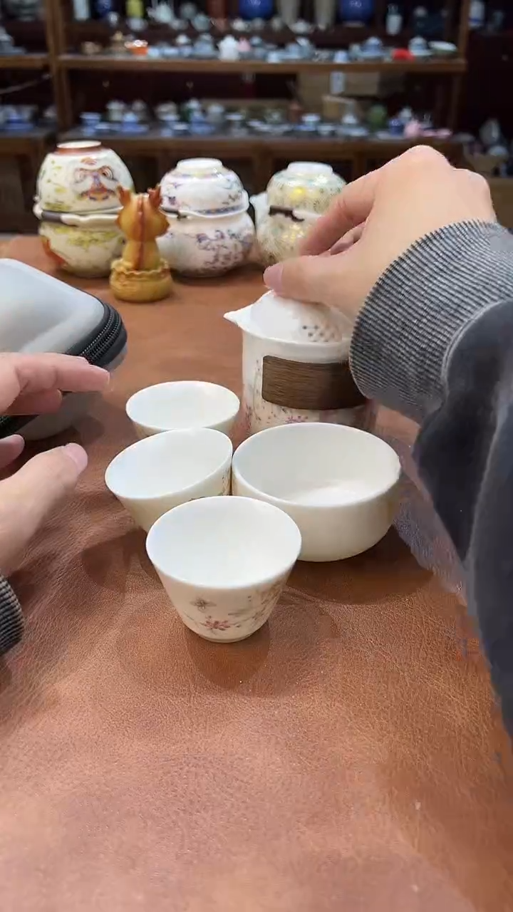 真的很便宜会开片的旅行茶具