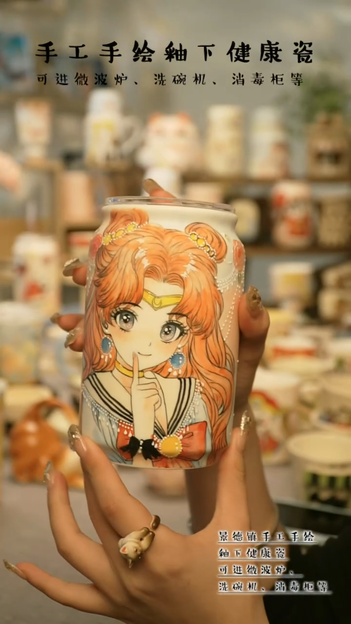 【闪购商品】杯陶瓷景德镇高温釉下彩&S023