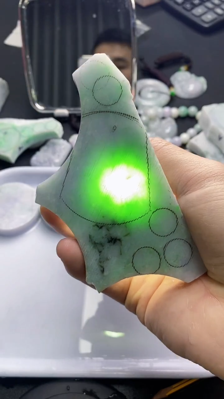 裸石翡翠久*天然缅甸A货【海】11
