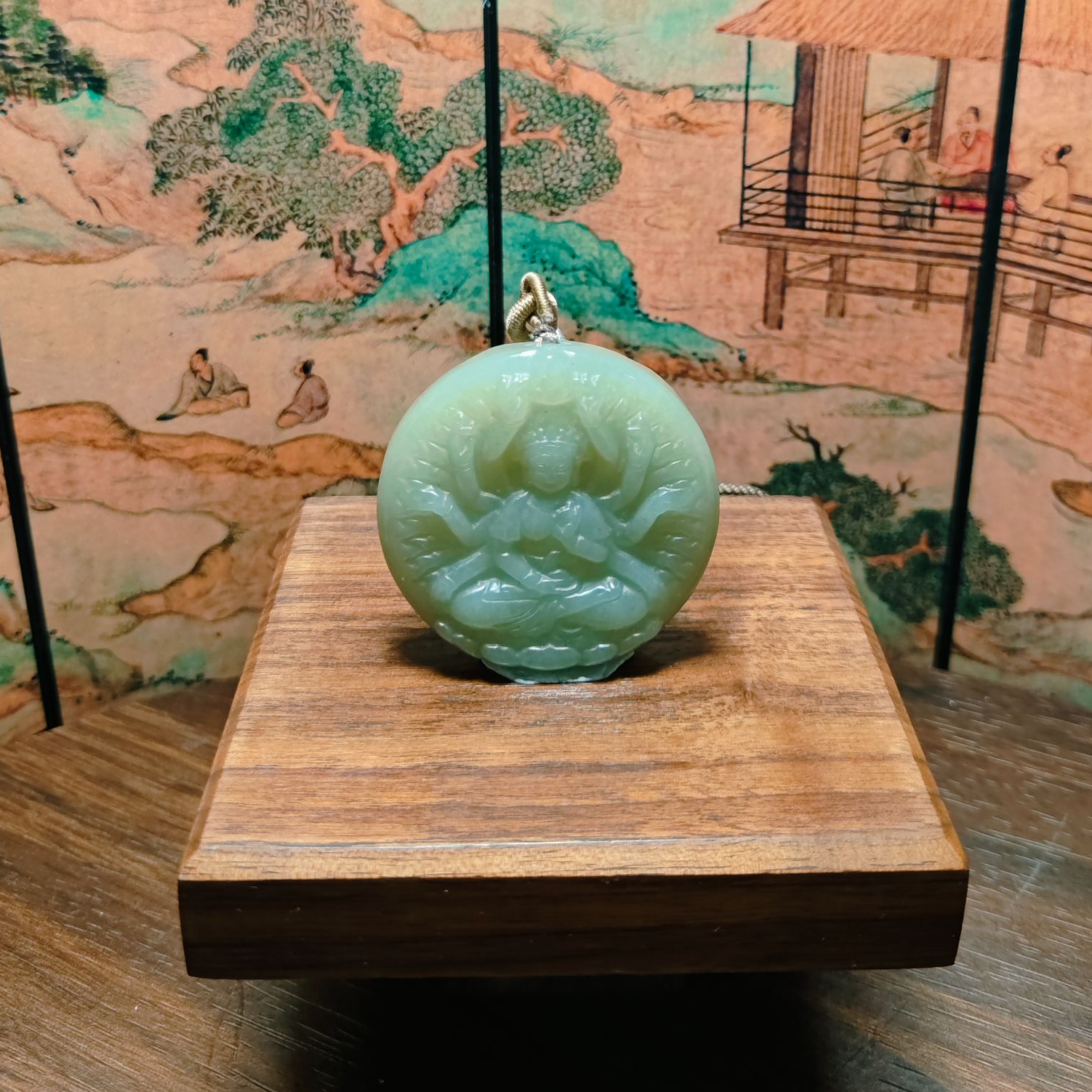 F和田玉千手观音吊坠0623