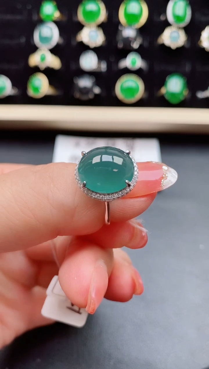 【闪购商品】翡翠戒指银S925镶嵌21212