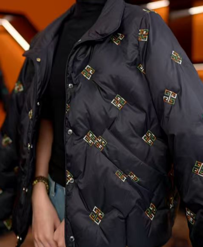 【甄选大朵鸭绒】2025杭州原版正品保暖气质减龄修身羽绒服E-8357