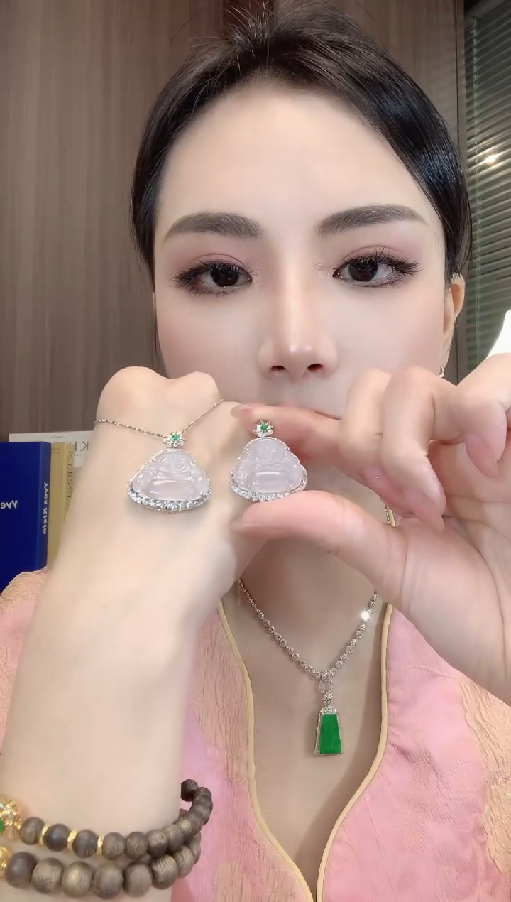 翡翠18K金镶嵌吊坠(不含链)A13 多样性发一件