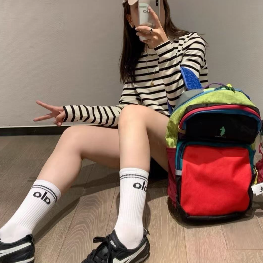 ManLing-AIO吸汗透气中筒百搭运动夏季男女同款袜子