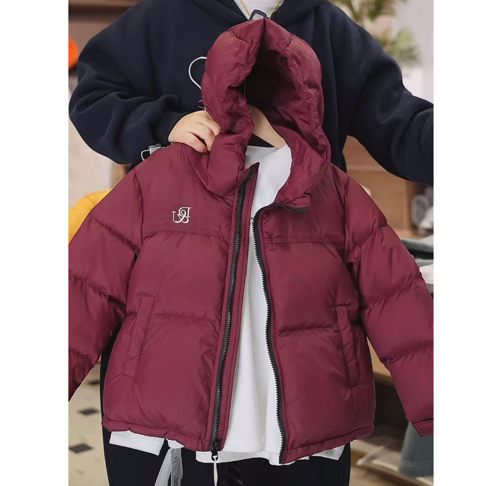 505894《红》韩版休闲时尚舒适百搭洋气短款羽绒服宽松外套