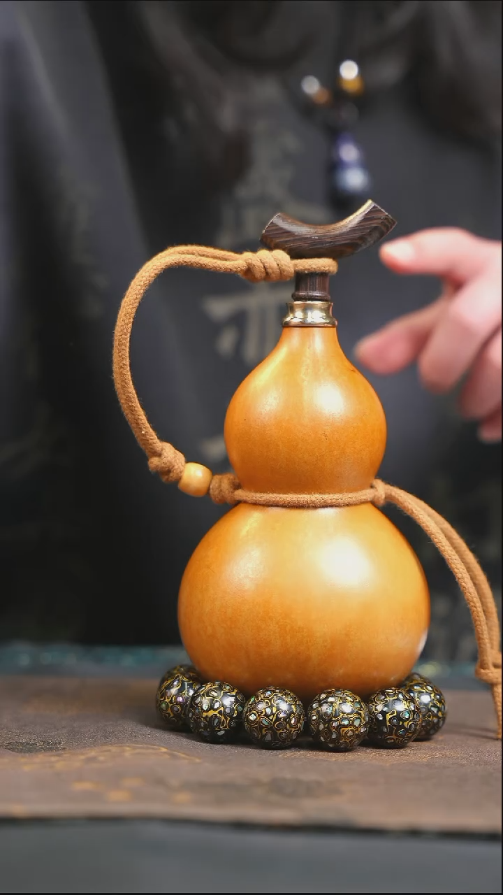 【闪购商品】YQ111大漆酒葫芦不包手串及旋转底座