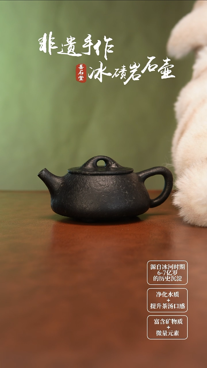 冰碛岩石瓢壶一只