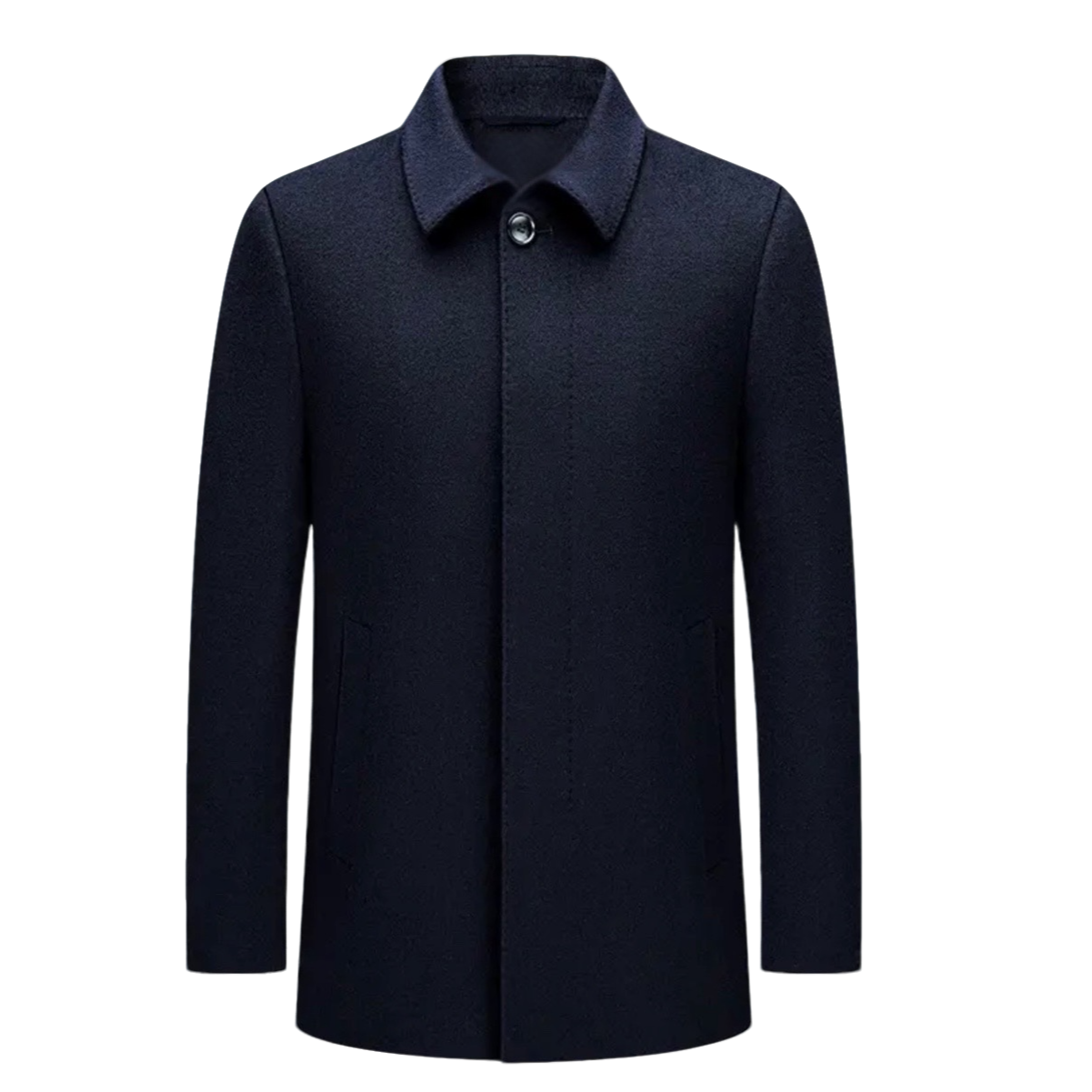 冬季绵羊毛商政毛呢扣子版夹克经典翻领男外套8013