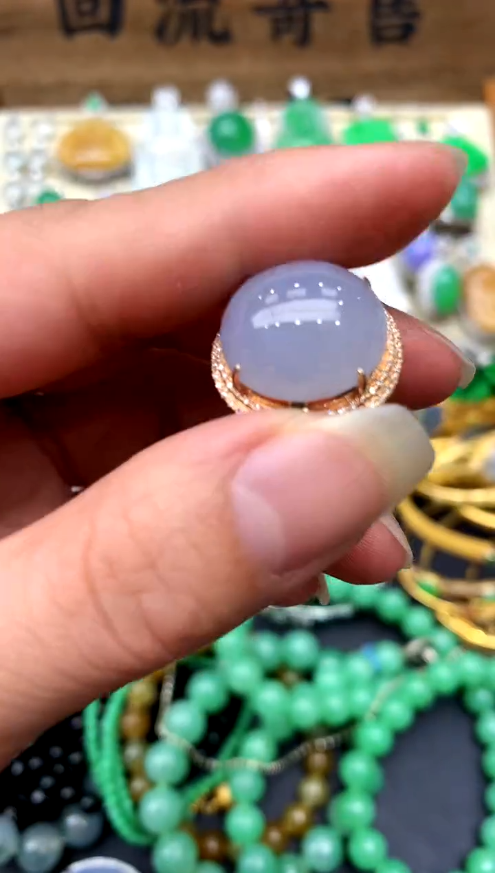 【闪购商品】翡翠戒指18K金镶嵌456-中国好珍宝