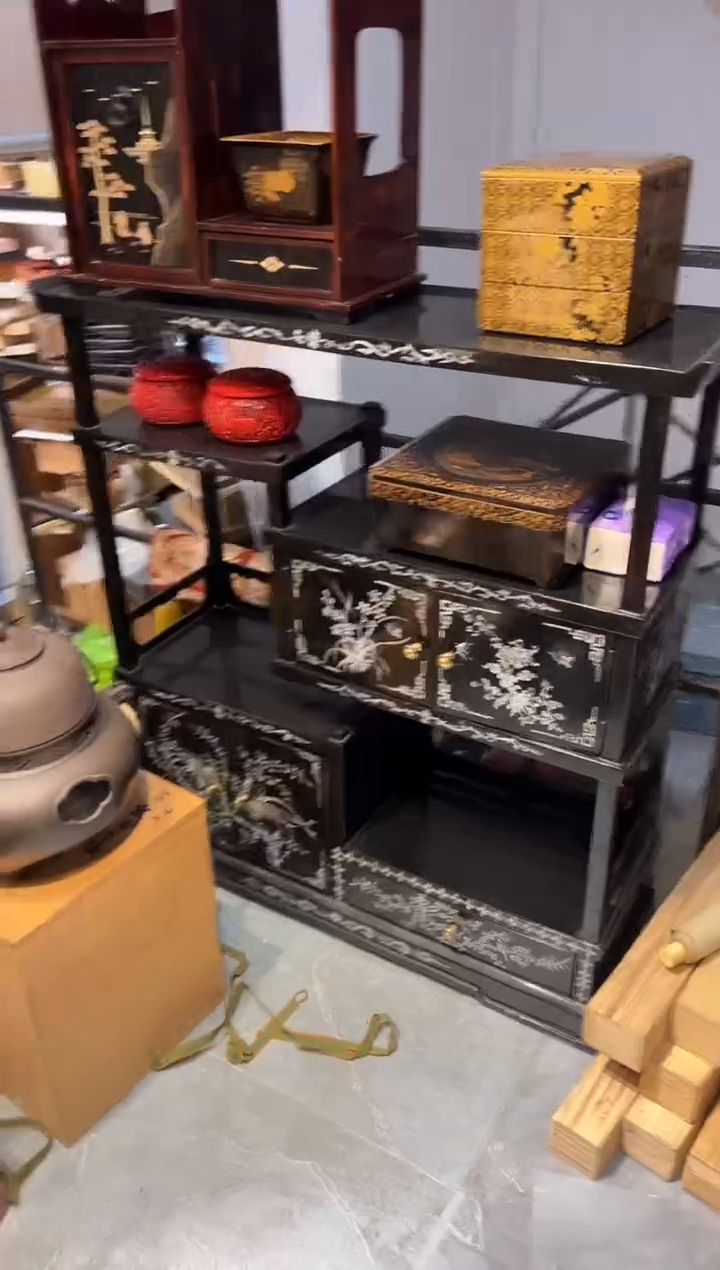 螺钿博古架 大漆漆器大漆漆器