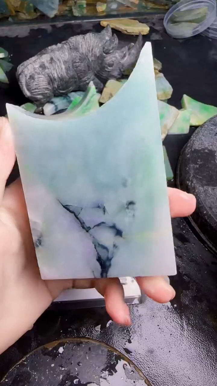 未镶嵌挂件翡翠一**刻天然翡翠 059