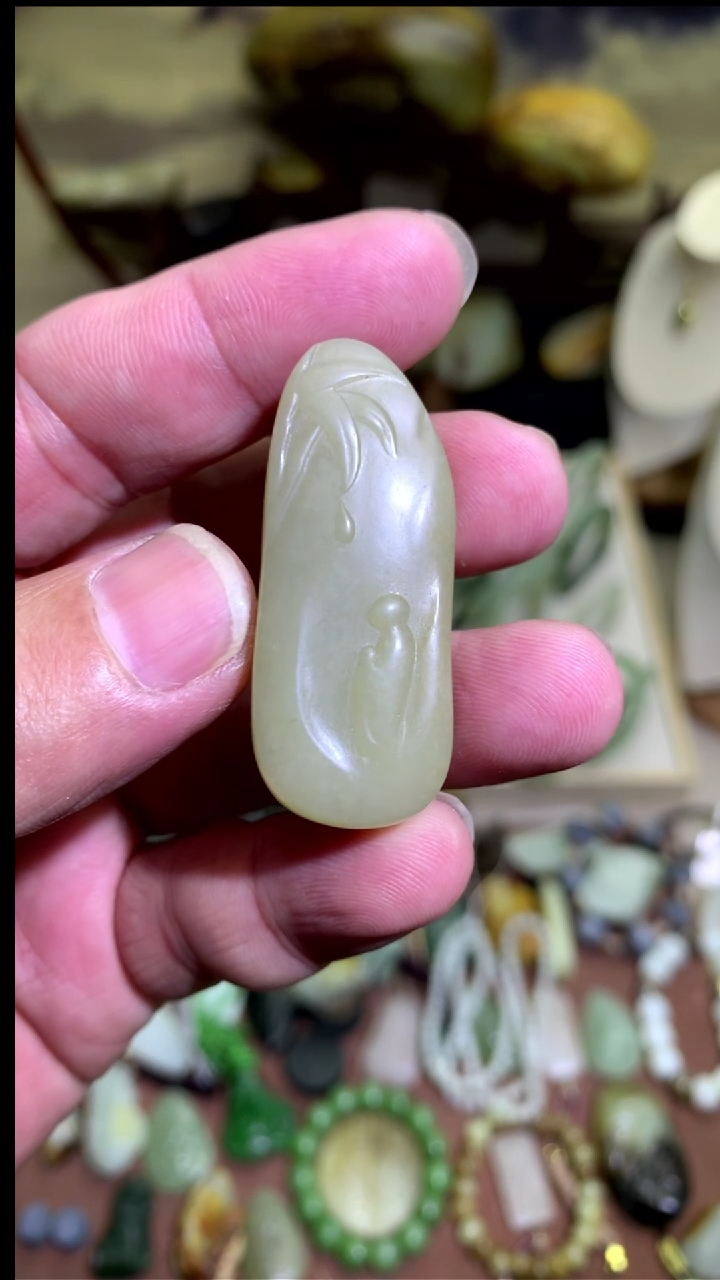 【闪购商品】和田玉（糖玉）颈饰未镶嵌竹下悟道