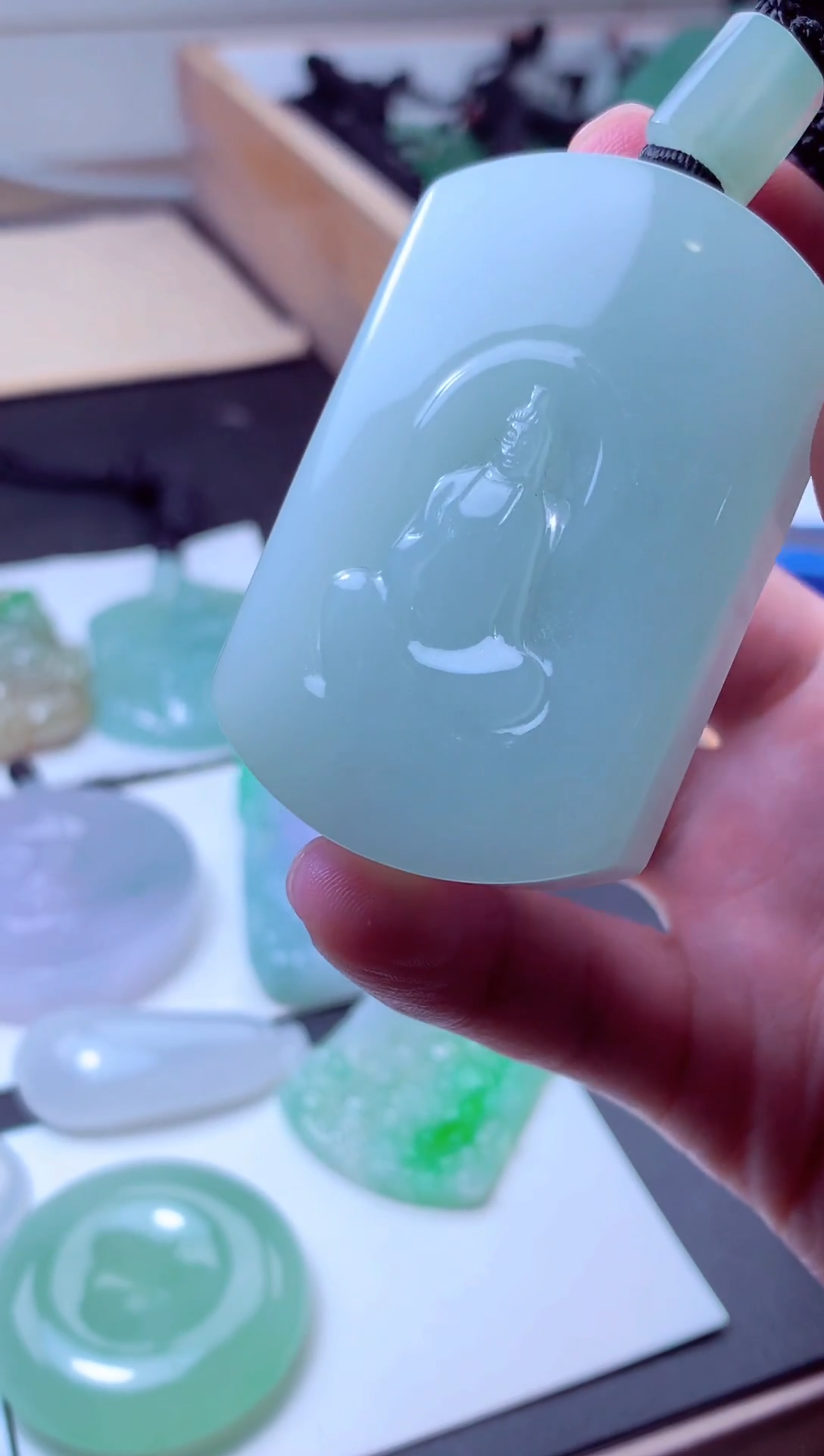 颈饰未镶嵌翡翠天然A货翡翠