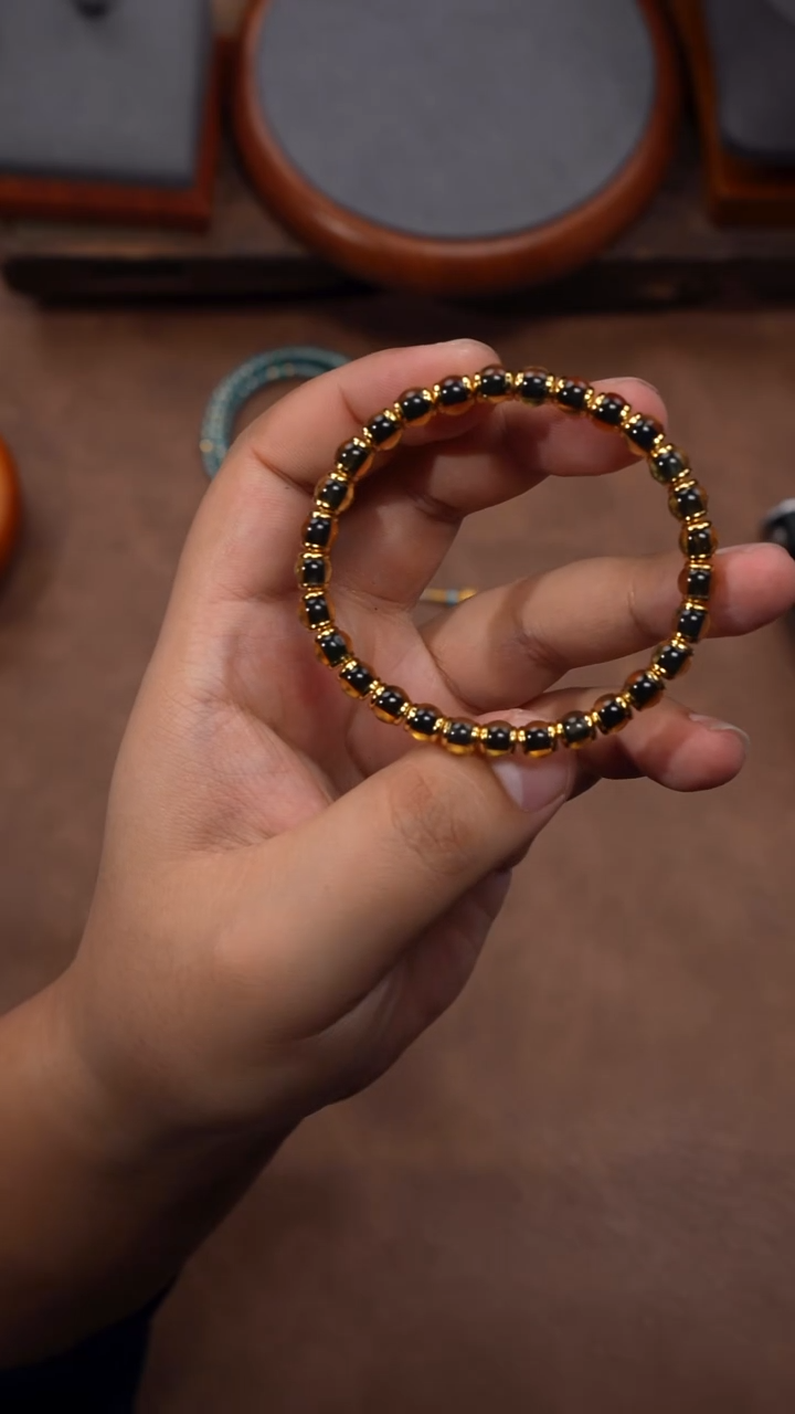 裸石蓝珀未镶嵌蓝珀手串