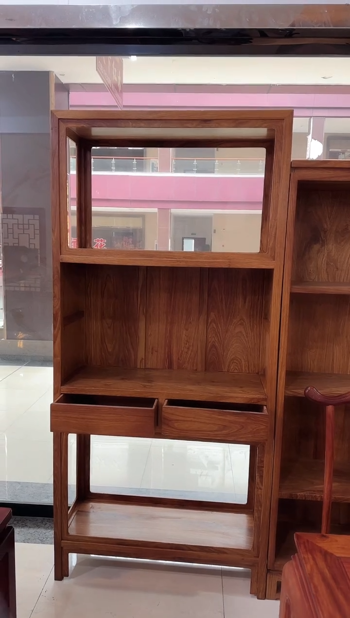 【闪购商品】国标红木刺猬紫檀博古架 书架（单个）