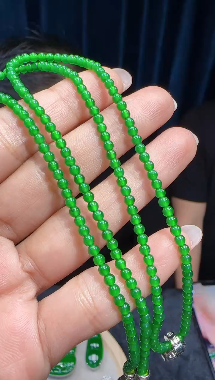 未镶嵌定制翡翠翡翠珠链42