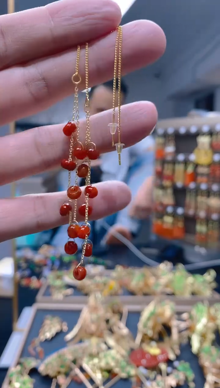 【闪购商品】翡翠耳饰合金0138翡翠耳线