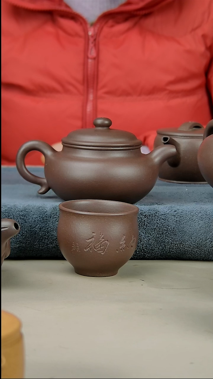 茶壶紫砂仿古底槽清240加一个杯子