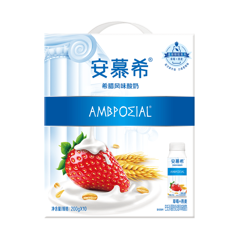 伊利安慕希酸奶 草莓燕麦希腊风味 200g*10