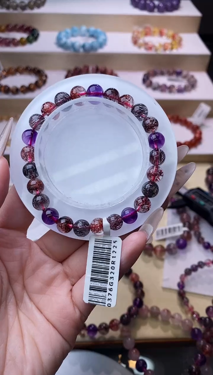 【闪购商品】水晶手链未镶嵌黑加仑超七7m+