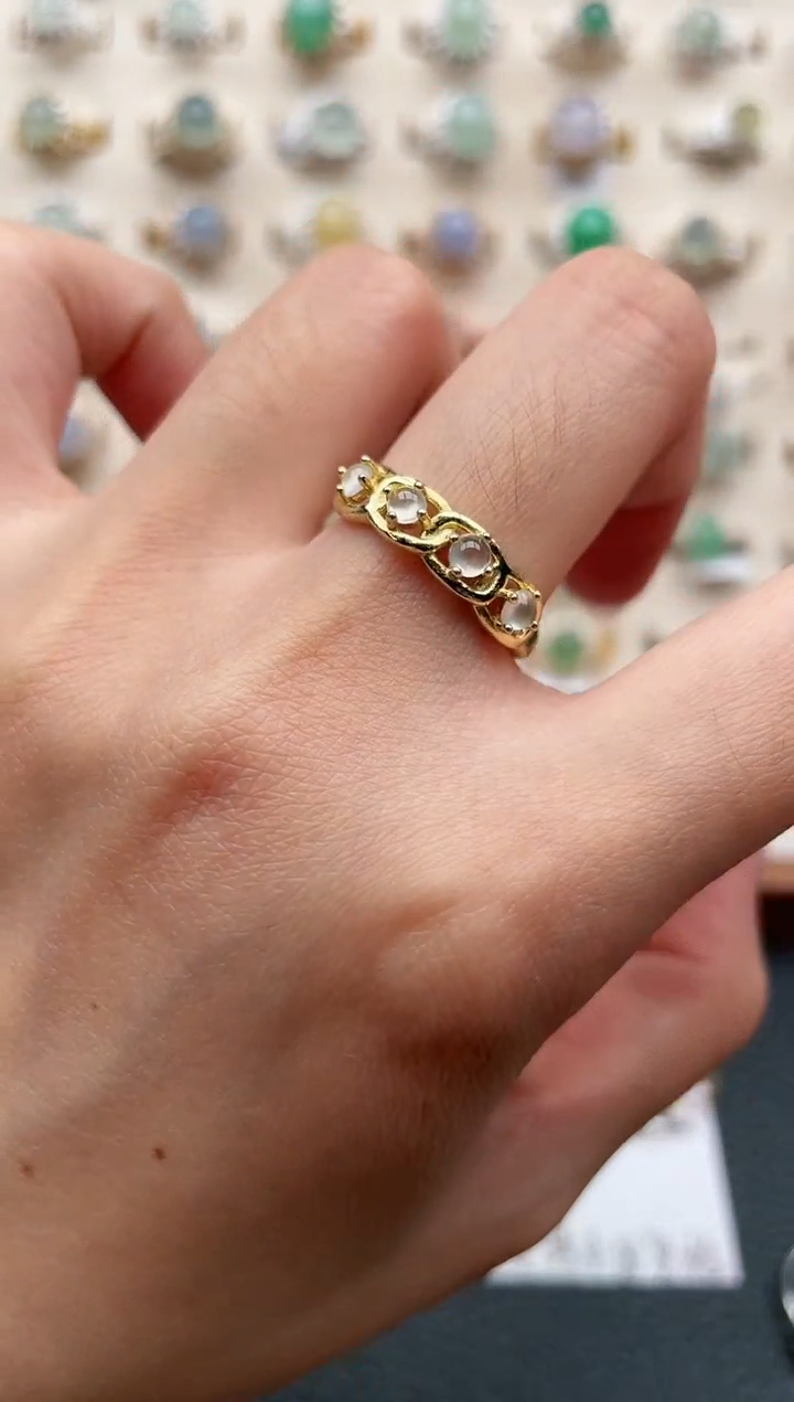 【闪购商品】翡翠戒指银S925镶嵌1111