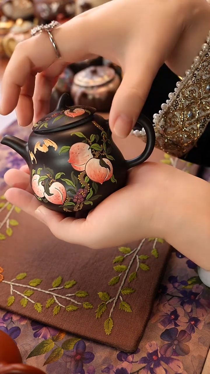 紫砂茶宠桃子葫芦