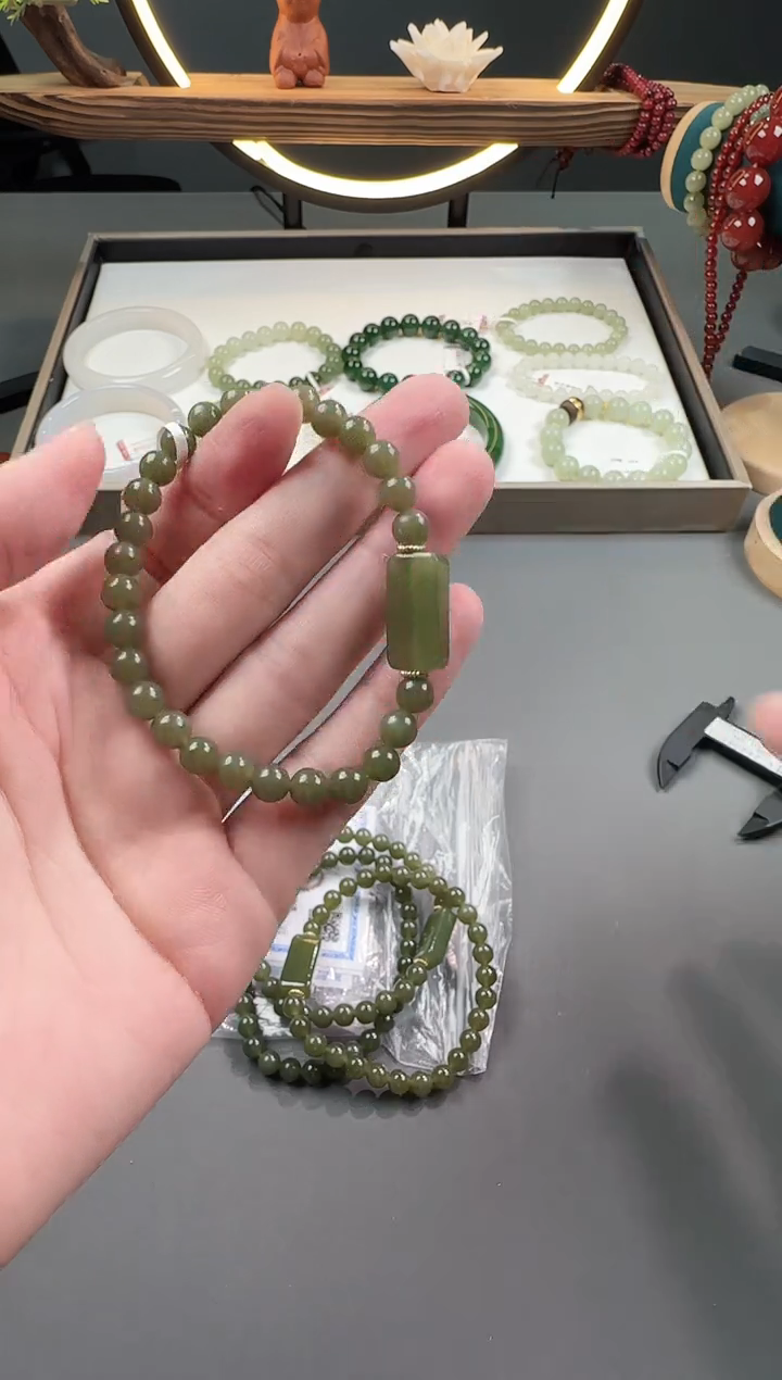 未镶嵌手链和田玉和田玉无事牌手串