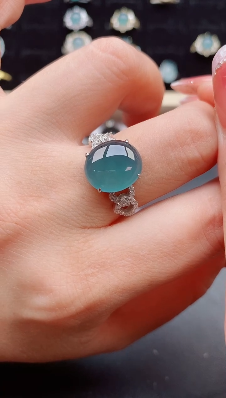 【闪购商品】翡翠戒指银S925镶嵌0580080