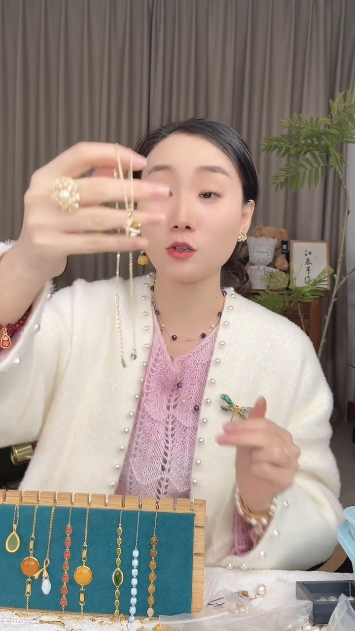 颈饰未镶嵌淡水珍珠虎眼珍珠项链