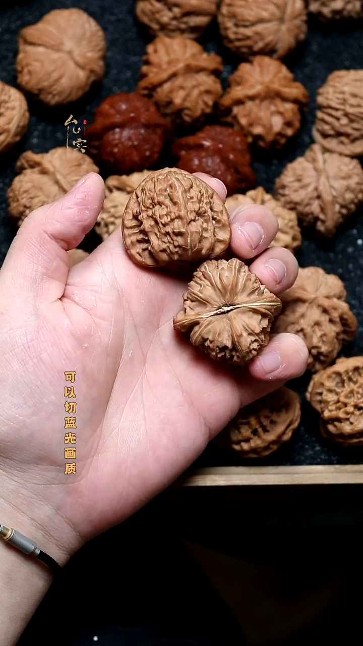 把件文玩核桃白狮子