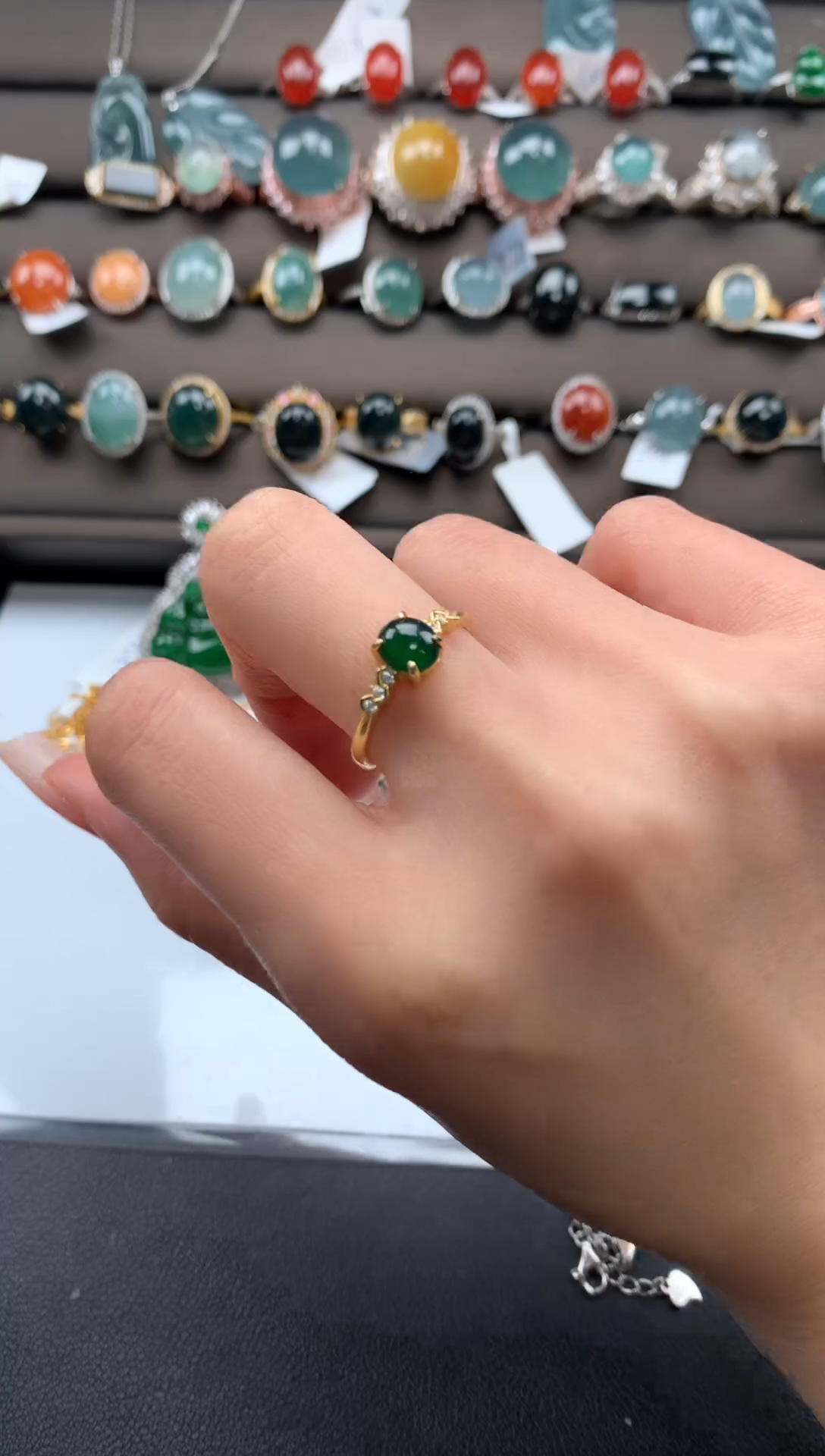 【闪购商品】翡翠戒指银S925镶嵌321321321