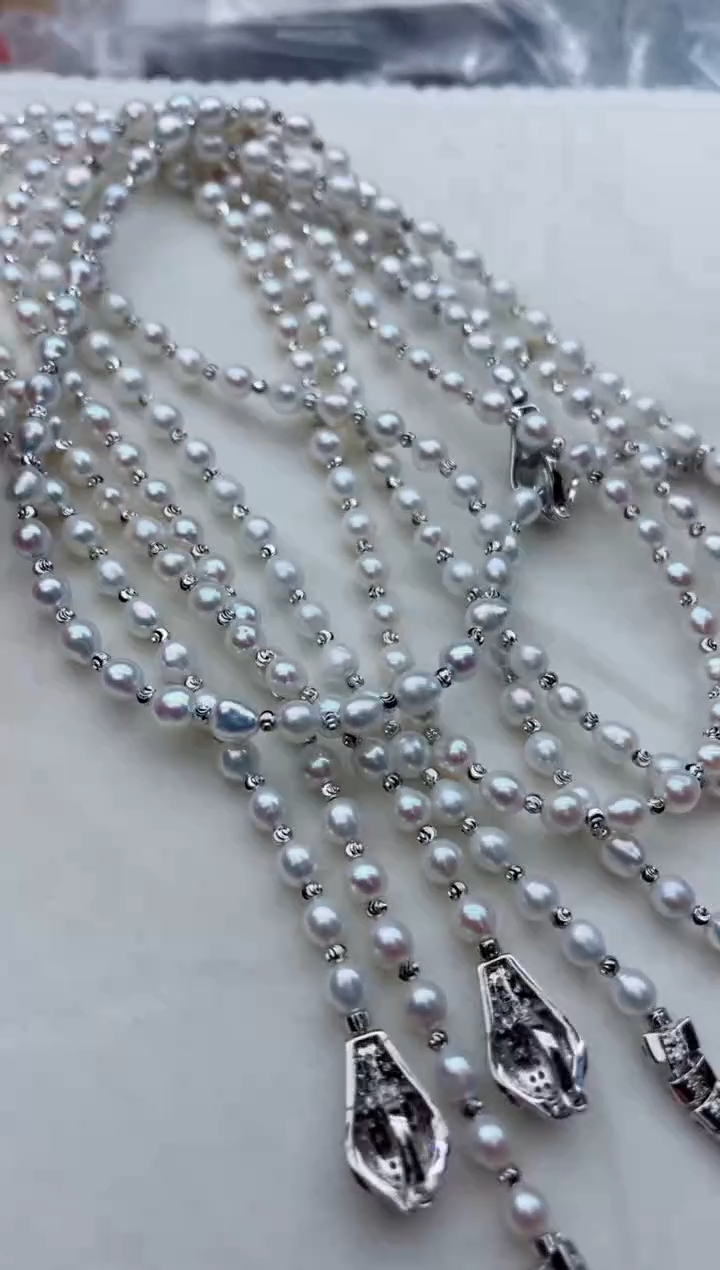 项链未镶嵌淡水珍珠多样性发其一，非无暇