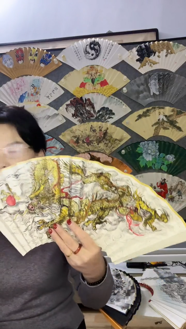 扇子九五寸十六方玉竹折扇