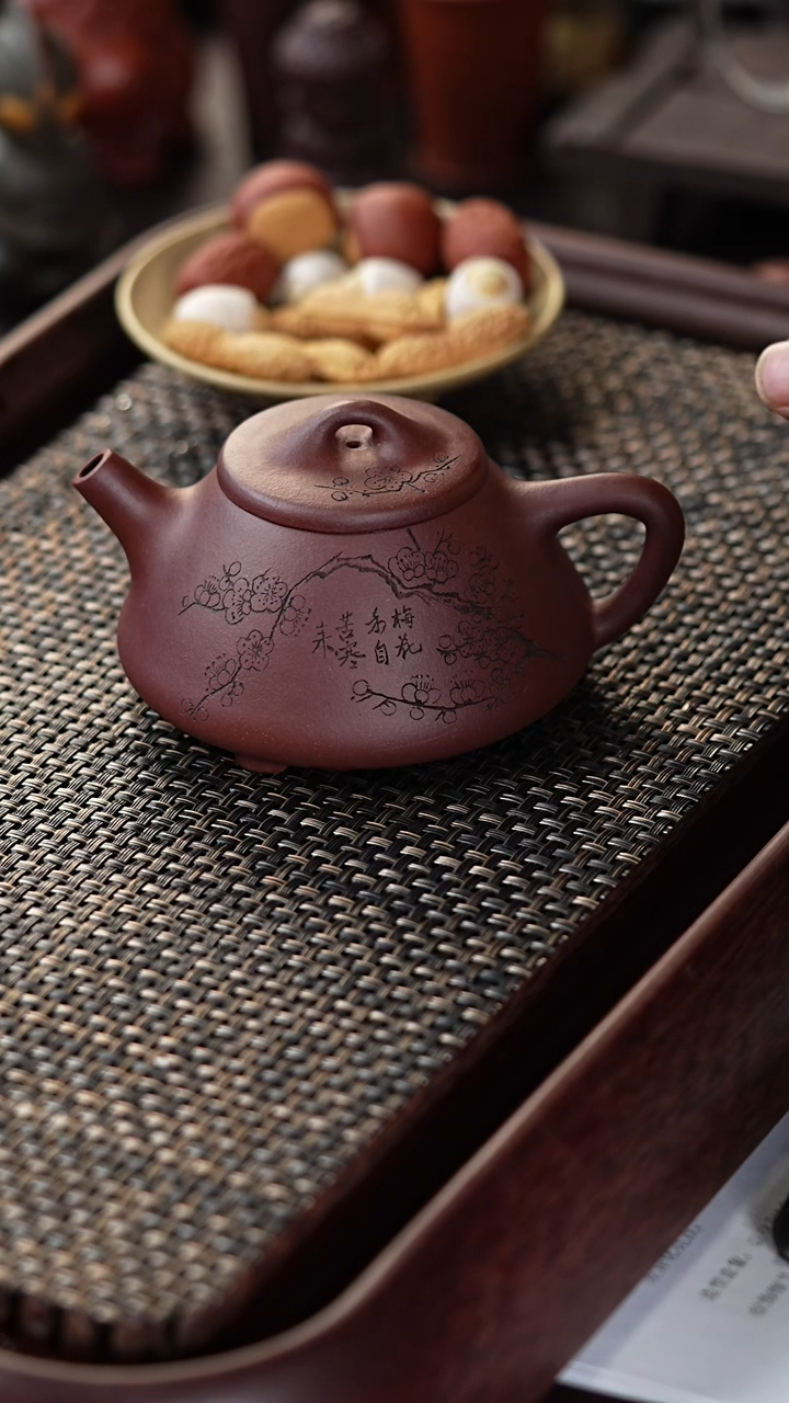 【闪购商品】手工原矿底槽清石瓢（梅花）200cc