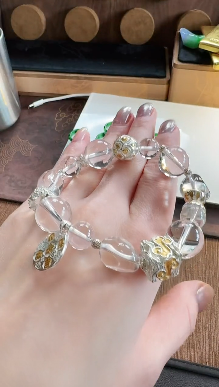 银S925镶嵌手串水晶手串