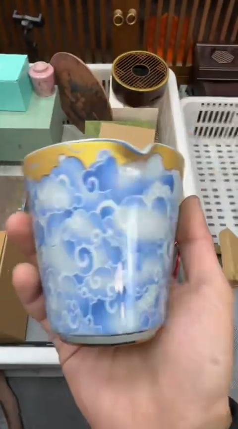 摆件陶茶具茶具茶具祥云公道杯