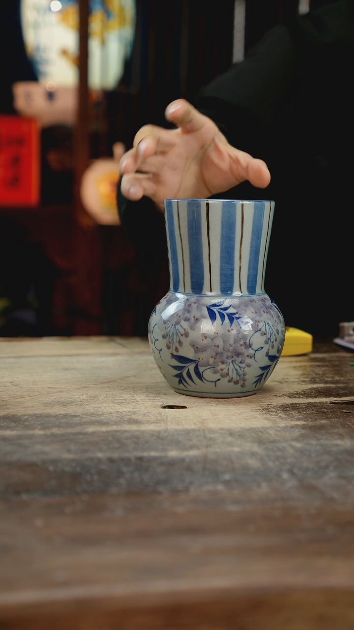 【闪购商品】瓷片景德镇纯手工釉下彩精品花瓶