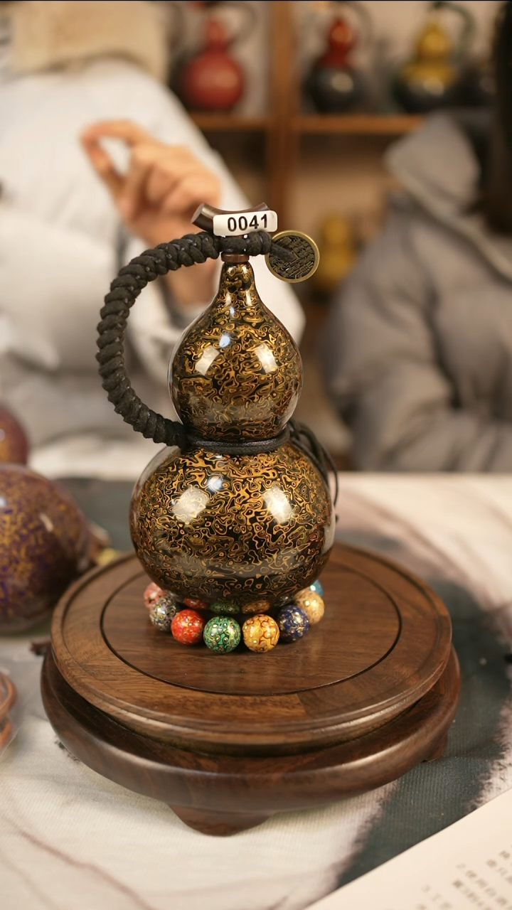 【闪购商品】041精品大漆酒葫芦送网兜漏斗