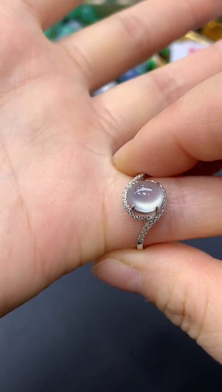 18K金镶嵌戒指翡翠285-中国好珍宝