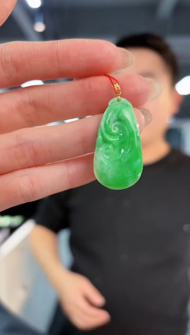 【闪购商品】翡翠颈饰18K金镶嵌缅料A货/支持复检/一件