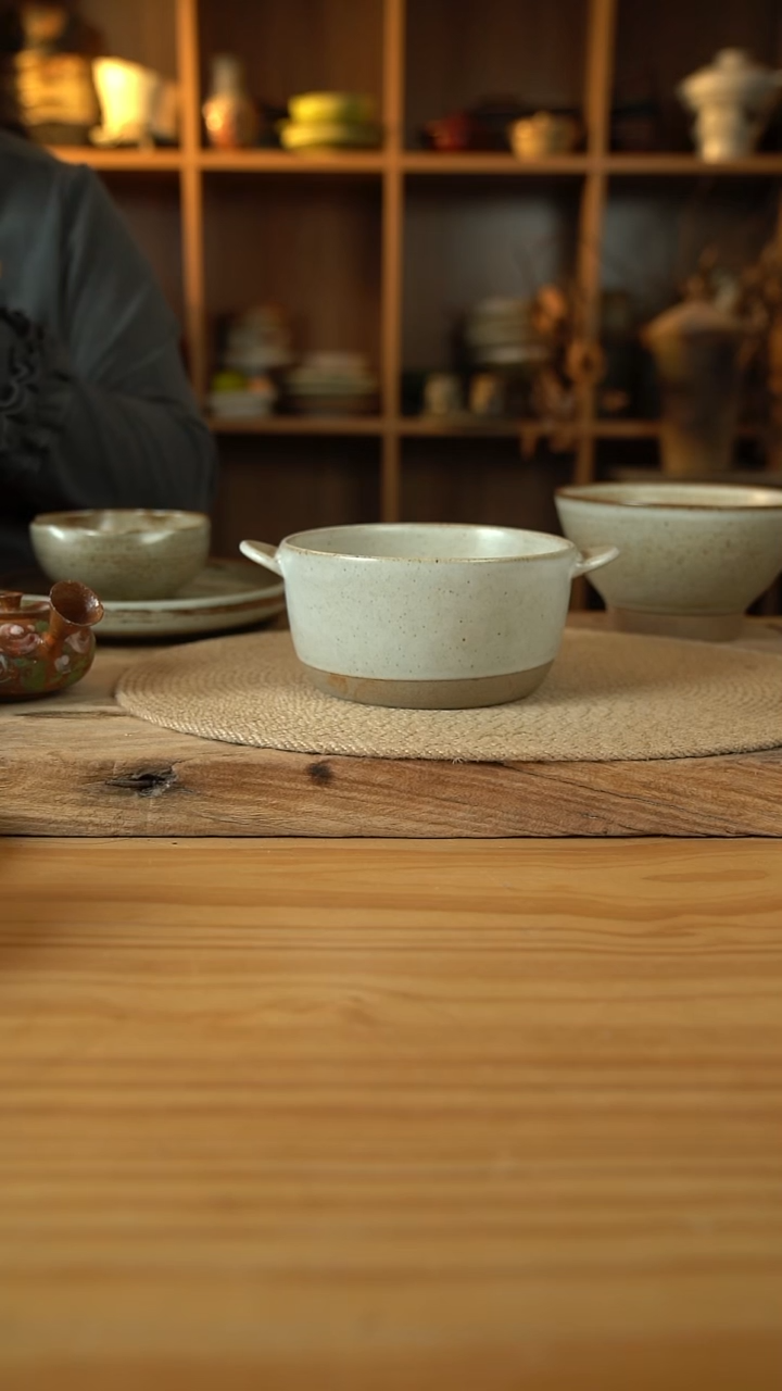 奶奶系列的双耳拼色泡面桶1个 