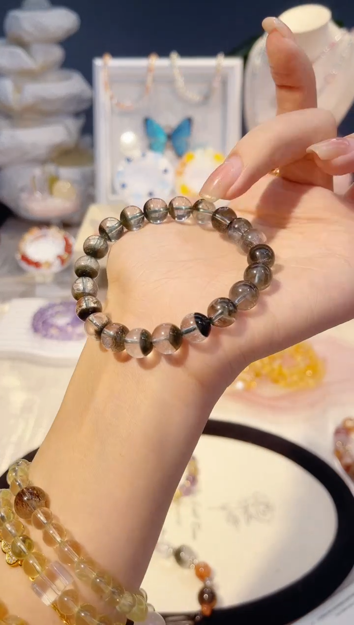 未镶嵌手串水晶静****?绿幽灵