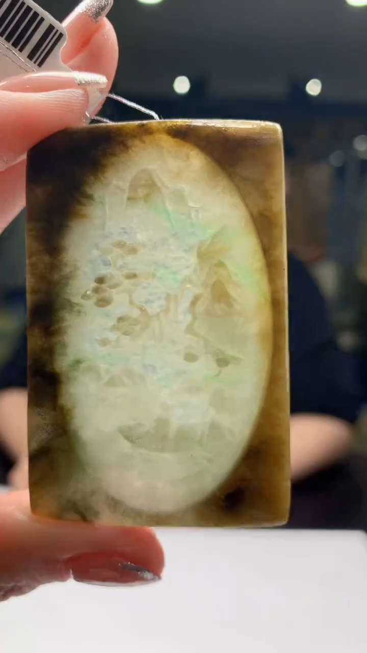 【闪购商品】定制翡翠未镶嵌1019ry-毛货挂件35