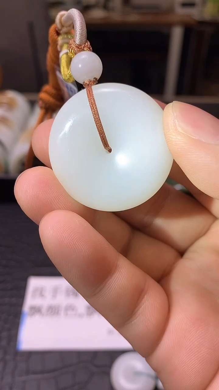 【闪购商品】和田玉白玉平安扣未镶嵌一个