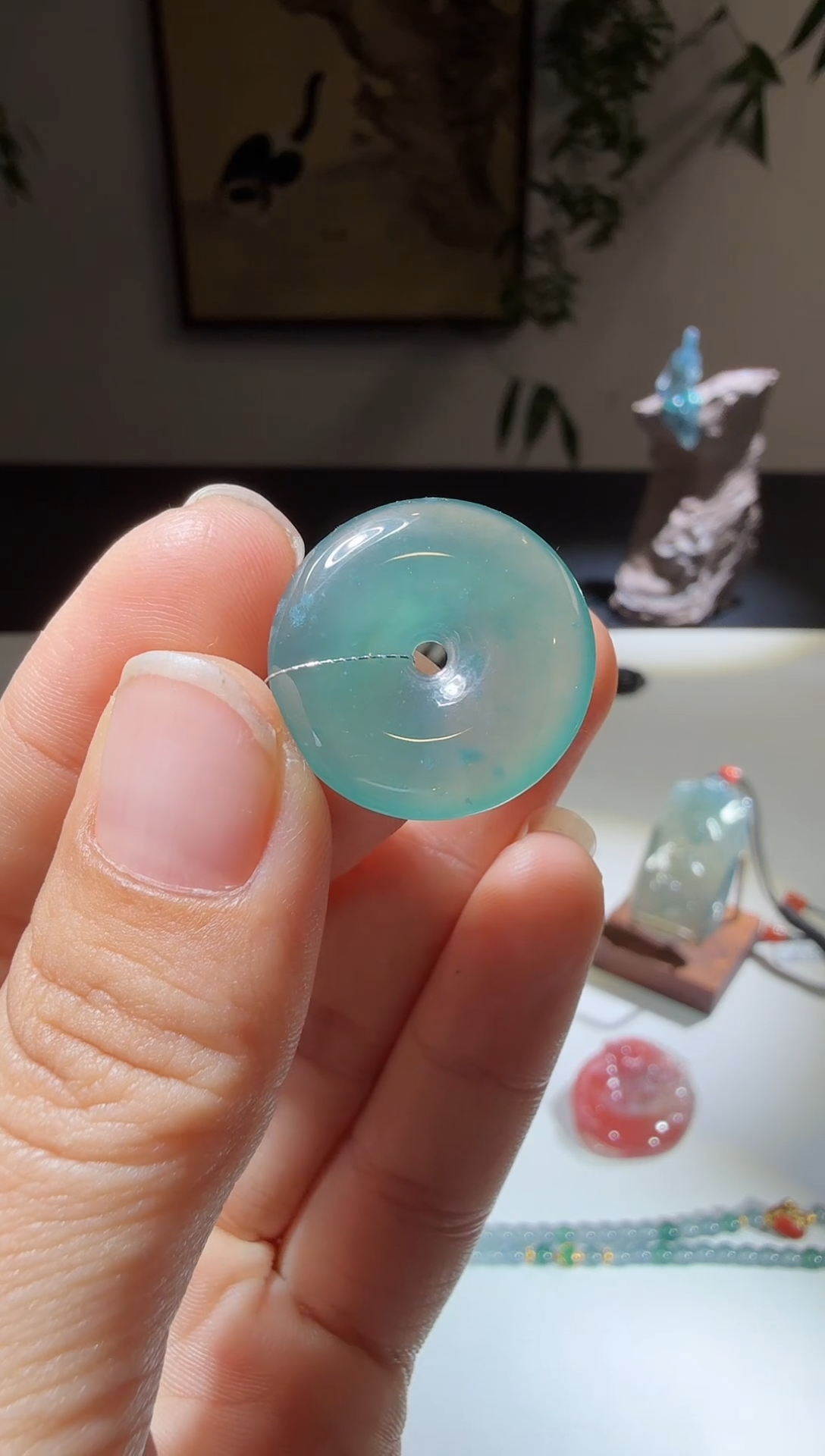 吊坠(不含链)未镶嵌翡翠平安扣