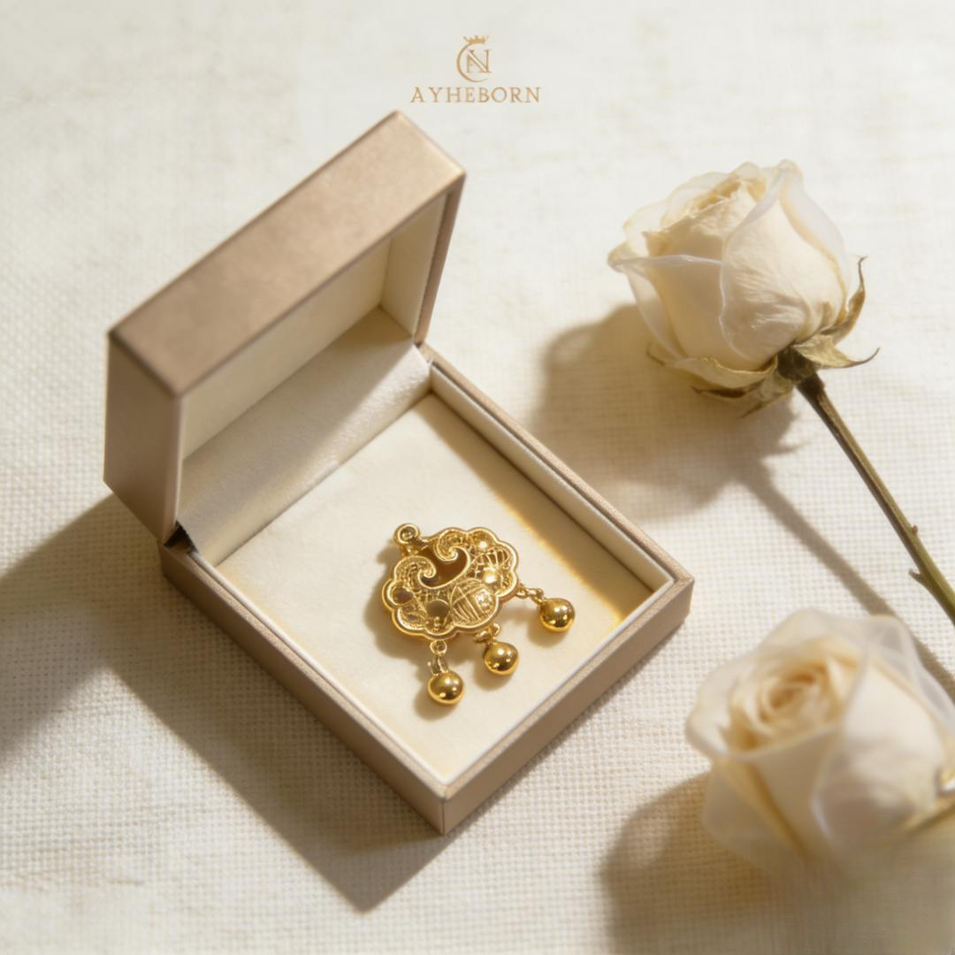  艾赫本AYHEBORN-铃铛祥云锁吊坠（不含链） -LZ760106