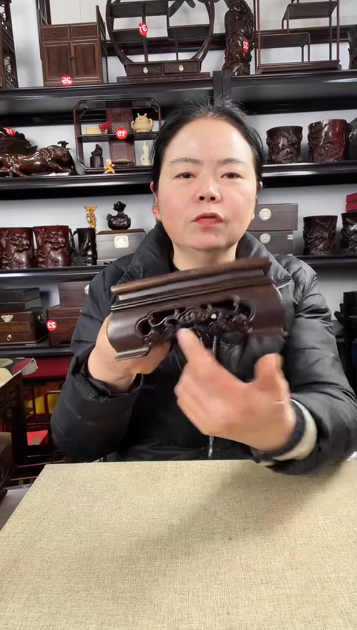 木灵芝正方老李红木工艺品