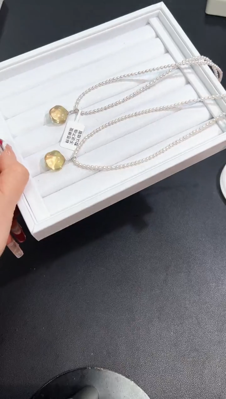 【闪购商品】淡水珍珠颈饰银S925镶嵌7n多样性发其一/1套