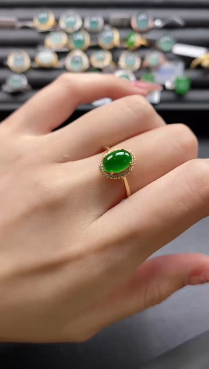 【闪购商品】翡翠戒指银S925镶嵌1111
