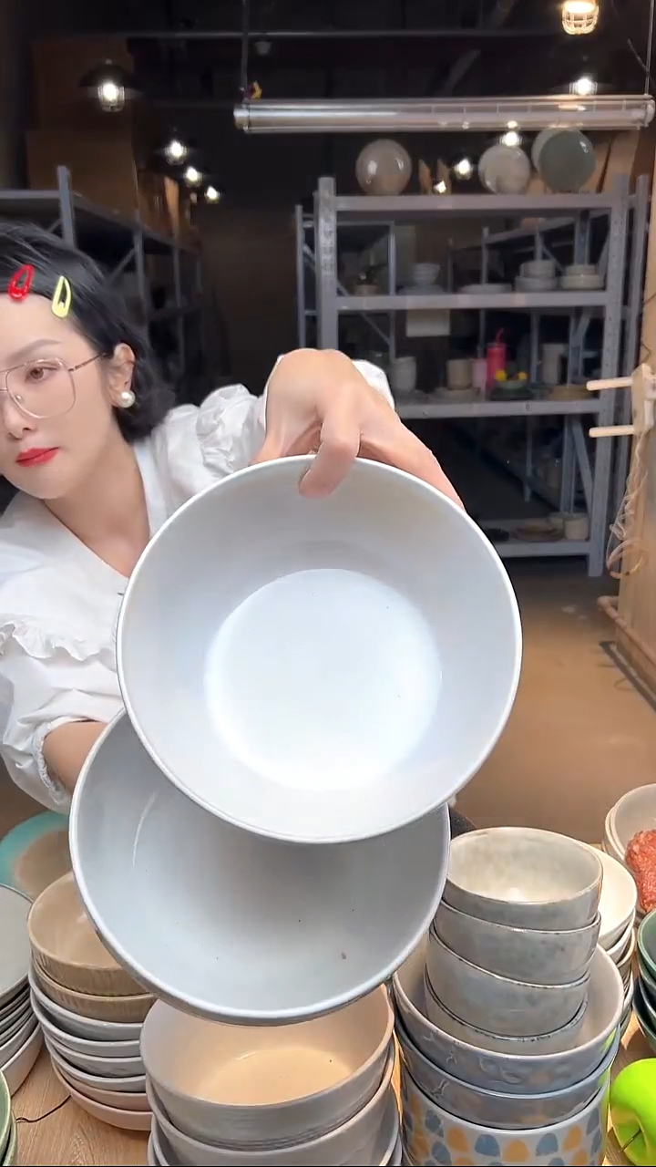 瓷189外贸尾货高温釉下彩陶瓷餐具默认微瑕